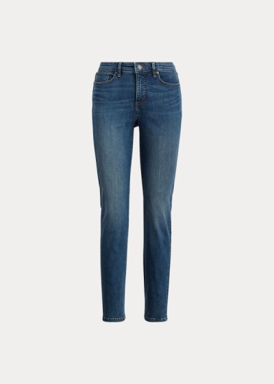 Jeans Ralph Lauren Mujer Azules Azules - Premier Straight Curvy - GKSPY3819